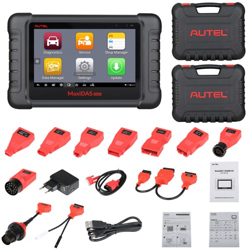 [EU Ship] Autel MaxiDAS DS808K Full System Diagnostic Tool with OBD1 Cables and Adapters Support VAG Guided Functions