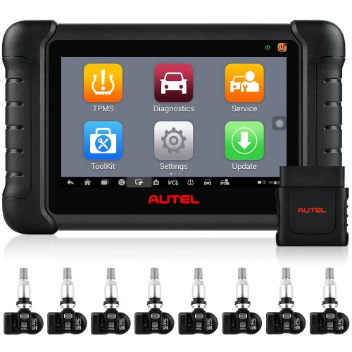 Autel MaxiTPMS TS608 Full System Diagnose and TPMS Relearn Tool with 8pcs Autel MX-Sensor 315MHz+433MHz 2 in 1