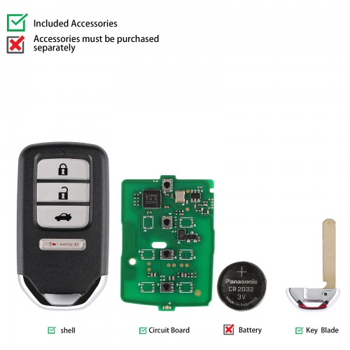AUTEL MAXIIM IKEY Premium Style IKEYHD004AL Honda 4 Buttons Universal Smart Key (Trunk) 5pcs/lot