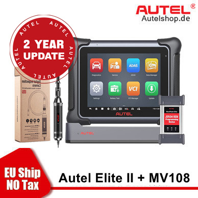 2023 Autel Maxisys Elite II Automotive Diagnostic Tablet Support Bi-Directional Control and J2534 ECU Programming with Free MaxiVideo MV108