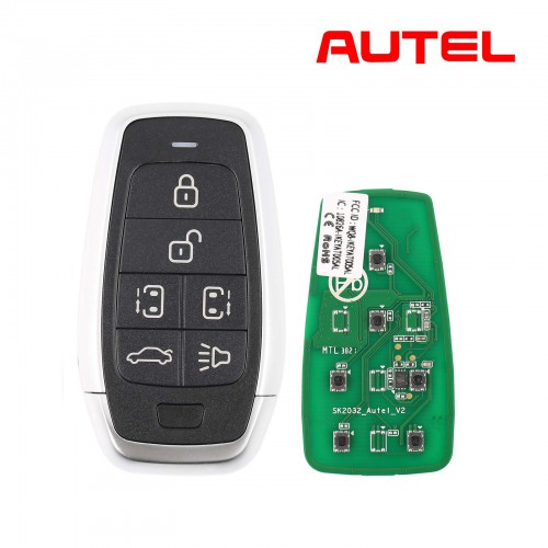 [In Stock] AUTEL MAXIIM IKEY Standard Style IKEYAT006BL 6 Buttons Independent Smart Key (Left Door/ Right Door/ Trunk) 10pcs/lot