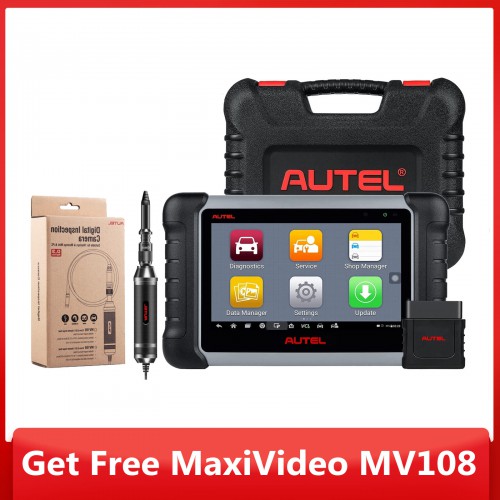 2023 Autel MaxiCOM MK808BT PRO (Autel MK808Z-BT) With Free Autel MaxiVideo MV108 Extends Camera Reach