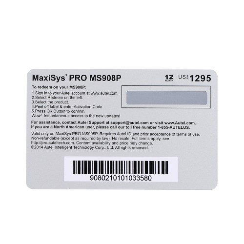 [Mid-Year Sale] Original Autel Maxisys MS908P/ MS908S Pro One Year Update Service (Total Care Program Autel)