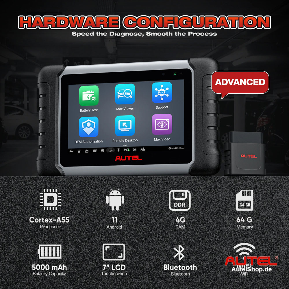 2024 Autel MaxiCOM MK808Z-BT Full System Diagnostic Tool Newly Adds Active  Test and Battery Testing